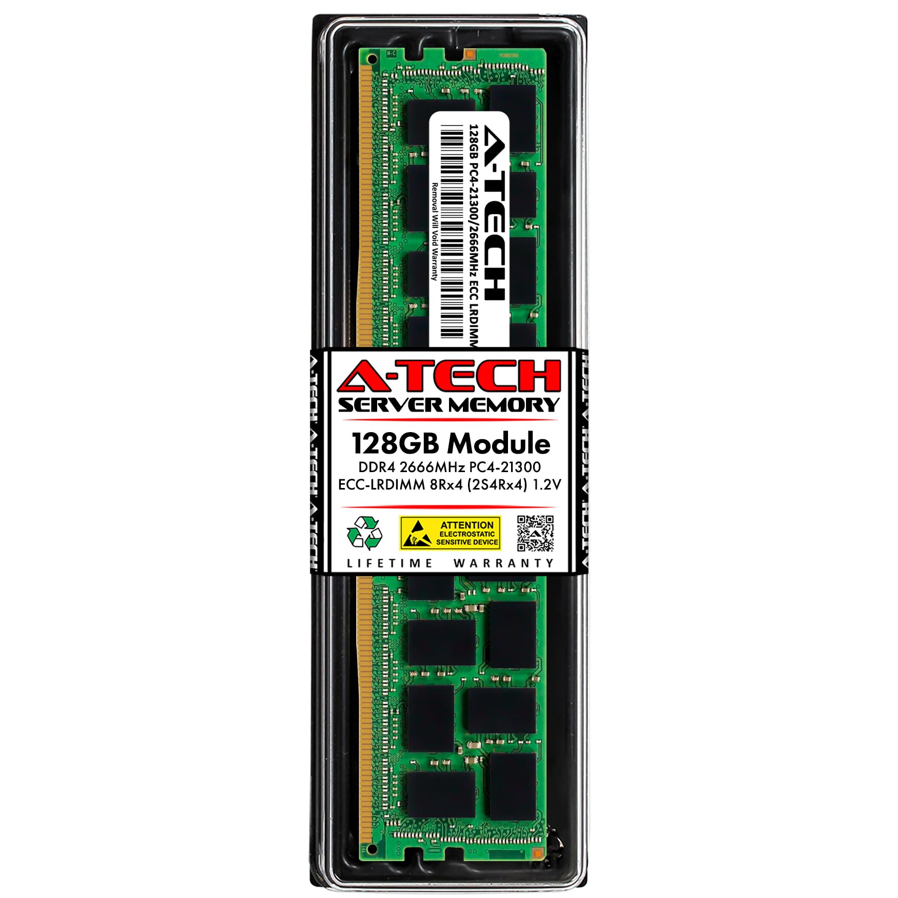 A-Tech 128GB DDR4 2666MHz PC4-21300 ECC LRDIMM 8Rx4 (3DS 2S4Rx4